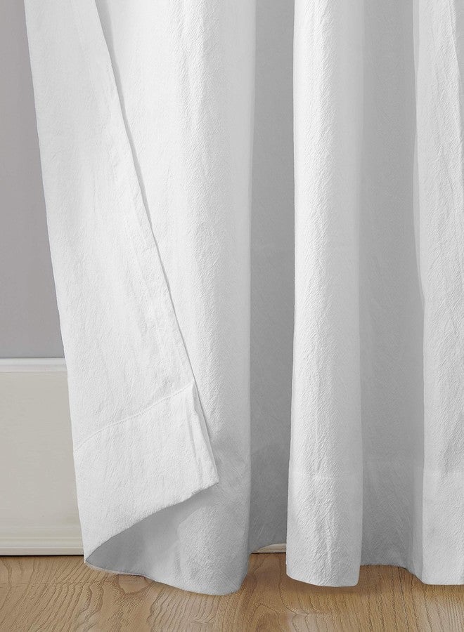 Archaeo Washed Cotton Twist Tab Curtain, 52" x 84", White - Image 5